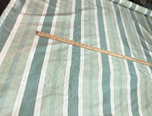 Silk taffeta stripe 54&quot; wide     Beautiful pastel greens stripe     Fabric sold by the yard