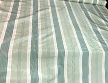 Silk taffeta stripe 54&quot; wide     Beautiful pastel greens stripe     Fabric sold by the yard