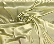 Silk charmouse 54&quot; wide   Beautiful soft green color & fine shiny draping fabric sold by the yard