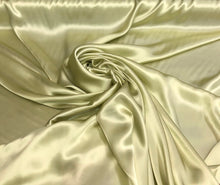 Silk charmouse 54&quot; wide   Beautiful soft green color & fine shiny draping fabric sold by the yard