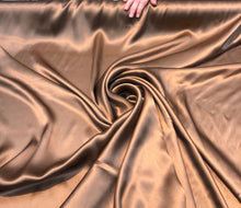 Silk charmouse 54&quot; wide   Beautiful copper color silk charmouse fabric sold by the yard