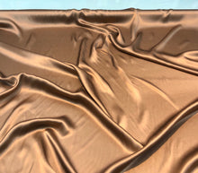 Silk charmouse 54&quot; wide    Beautiful copper gold silk satin charmouse fabric sold by the yard