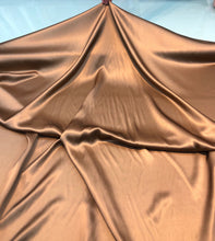 Silk charmouse 54&quot; wide    Beautiful copper gold silk satin charmouse fabric sold by the yard