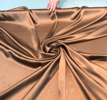 Silk charmouse 54&quot; wide    Beautiful copper gold silk satin charmouse fabric sold by the yard