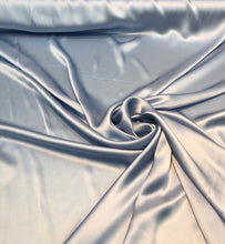 Silk charmouse 54&quot; wide    Beautiful gray blue color silk charmouse fabric sold by the yard