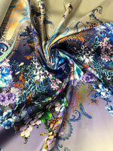 Poly Mikado/Zibelline digitally printed Fabric. 60&quot; Wide Mikado Fabric is a unique blend makes this fabric soft & Gives Structure to  Dress.