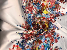 Poly Mikado/Zibelline digitally printed Fabric. 60&quot; Wide Mikado Fabric is a unique blend makes this fabric soft & Gives Structure to  Dress.