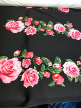 Poly Mikado/Zibelline digitally printed Fabric. 60&quot; Wide Mikado Fabric is a unique blend makes this fabric soft & Gives Structure to  Dress.