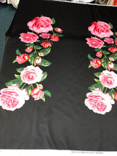 Poly Mikado/Zibelline digitally printed Fabric. 60&quot; Wide Mikado Fabric is a unique blend makes this fabric soft & Gives Structure to  Dress.