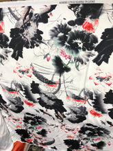 Poly Mikado/Zibelline digitally printed Fabric. 60&quot; Wide Mikado Fabric is a unique blend makes this fabric soft & Gives Structure to  Dress.