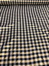Taffeta matalic gingham check 54&quot; wide     Beautiful Black gold color    Fabric sold by the yard