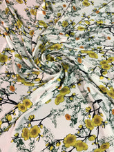 Satin charmeuse digital print 54&quot; wide     Beautiful floral soft silky fabric,     Fabric sold by the yard