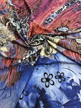 Satin charmeuse digtal print 54&quot;     Beautiful floral animal print     Soft silky fabric sold by the yard