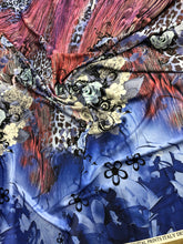 Satin charmeuse digtal print 54&quot;     Beautiful floral animal print     Soft silky fabric sold by the yard