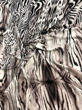 Satin charmeuse digital print 54&quot; wide     Beautiful animal print     Soft silky fabric sold by the yard