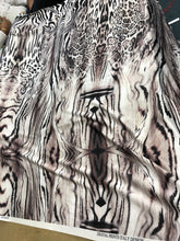 Satin charmeuse digital print 54&quot; wide     Beautiful animal print     Soft silky fabric sold by the yard