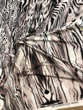 Satin charmeuse digital print 54&quot; wide     Beautiful animal print     Soft silky fabric sold by the yard
