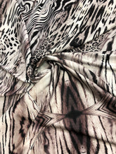 Satin charmeuse digital print 54&quot; wide     Beautiful animal print     Soft silky fabric sold by the yard