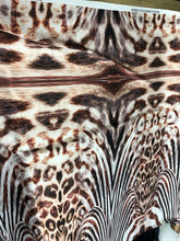 Satin charmeuse digital print 54&quot; wide      Beautiful animal print      Soft silky fabric sold by the yard