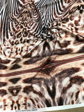 Satin charmeuse digital print 54&quot; wide      Beautiful animal print      Soft silky fabric sold by the yard
