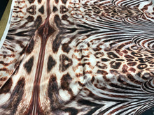 Satin charmeuse digital print 54&quot; wide      Beautiful animal print      Soft silky fabric sold by the yard