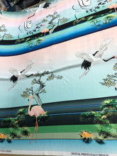 Satin charmeuse digital print 54&quot; wide     Beautiful soft silky fabric sold by the yard