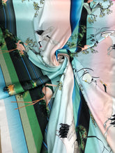 Satin charmeuse digital print 54&quot; wide     Beautiful soft silky fabric sold by the yard