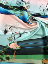 Satin charmeuse digital print 54&quot; wide     Beautiful soft silky fabric sold by the yard