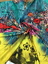 Satin charmeuse digital print 54&quot; wide   Beautiful floral animal print     Soft silky fabric sold by the yard
