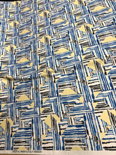 Satin charmeuse digital print 54&quot; wide    Beautiful ble yellow shades     Soft silky fabric sold by the yard