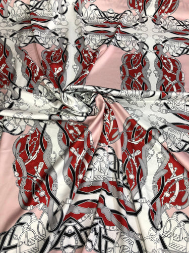 Satin charmeuse digital print 54" wide      Beautiful dusty rose wine     Soft silky fabric sold by the yard