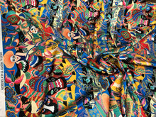 Satin charmeuse print 54&quot; wide    Beautiful bright colors    Soft silky fabric sold by the yard