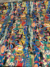 Satin charmeuse print 54&quot; wide    Beautiful bright colors    Soft silky fabric sold by the yard