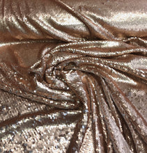 Sequence reversable gold with shinny silver mermaid sequence 54&quot; wide    Fabric sold by the yard