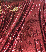 Reversible sequins fabric 54&quot; wide    Beautiful red gold sequins   Fabric sold by the yard