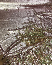 Reversible sequins fabric 54&quot; wide    Beautiful rose pink gold color   Fabric sold by the yard