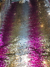 Mutli color sequins 54&quot; wide    Beautiful fusia gold silver colors combo fabric sold by the yard