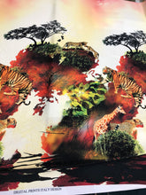 Digital printed satin charmeuse 54&quot; wide   Beautiful animal print     Fabric sold by the yard