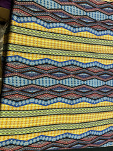100% silk satin charmeuse digital print 54&quot; wide     Beautiful blue yellow combination  soft silky fabric sold by the yard