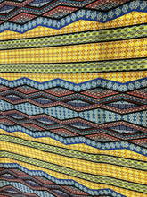 100% silk satin charmeuse digital print 54&quot; wide     Beautiful blue yellow combination  soft silky fabric sold by the yard