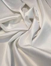 Poly shantung 108&quot; wide   Beautiful white shade    Fabric sold by the yard