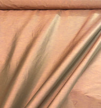Silk shantung pinstripe 54&quot; wide   Beautiful coral brick with greenish touch silk shantung fabric sold by the yard