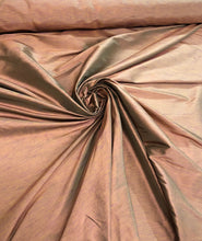 Silk shantung pinstripe 54&quot; wide   Beautiful coral brick with greenish touch silk shantung fabric sold by the yard