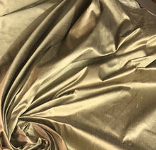Silk shantung 54&quot; wide   Beautiful antique gold color silk shantung fabric sold by the yard