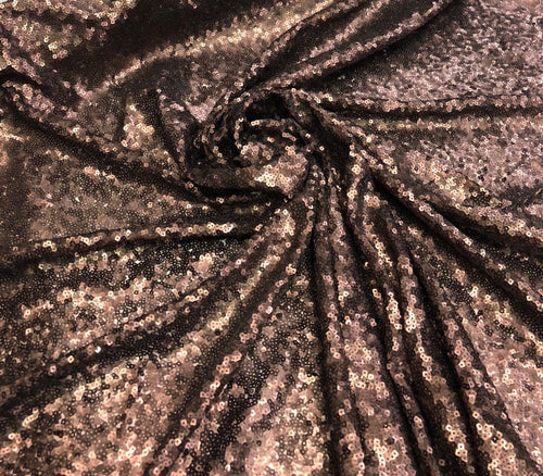 Solid 5mm sequins on mesh fabric 52" wide    Beautiful bronze color sequins fabric sold by the yard