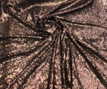 Solid 5mm sequins on mesh fabric 52&quot; wide    Beautiful bronze color sequins fabric sold by the yard