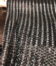 Chevron pattern sequins on stretch mesh fabric 52&quot; wide   Beautiful grey sequins fabric sold by the yard