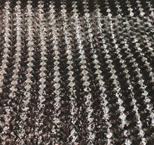 Chevron pattern sequins on stretch mesh fabric 52&quot; wide   Beautiful grey sequins fabric sold by the yard