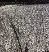 Black sequins on swirl sheer mesh fabric 52” wide    Sequins mesh fabric sold by the yard