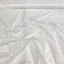 White sequins on sheer swirl mesh 52&quot; wide    Sequins fabric sold by the yard